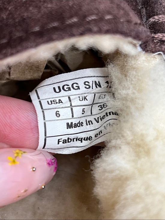 UGG Australia Ascot Distressed Leather Sheepskin Slippers  Brown M6 / W8 main image 6